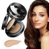 Pressed Powder Air Cushion CC Cream 2 in 1, Crème CC Foundation BB Cream, Poudre Compacte Au Fini Mat, Correcteur Hydratant F