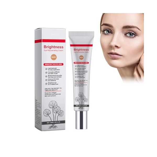 Tkekruh Color Correcting CC Cream 40ml, CC Eye Crème Contour des Yeux à la Centella Asiatica, Soin Hydratant, CC crème Fluide