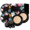 2PCS Mushroom Head Air Cushion BB Cream, Concealer Long-Lasting Nude Makeup CC Cream Base Flawless Moisturizing Brightening P