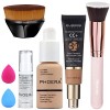 PHOERA CC Crème,PHOERA Fond de Teint Foundation,Couvrance Légère et Naturelle Matte & Poreless, Professional Makeup Couvrant 