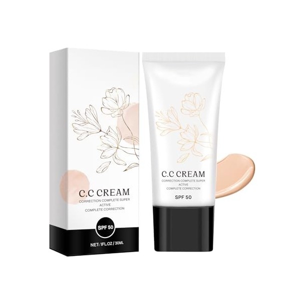 Crème CC Changeante de Couleur, Crème CC Ajustante le teint de la Peau, Crème Hydratante de pré-maquillage, Crème Barrière pr