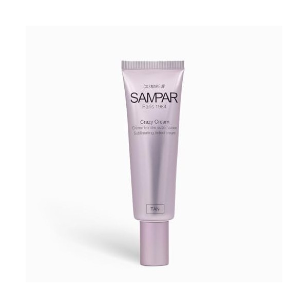 Sampar- Crazy Cream Tan - Crème Teintée hydratante & Protectrice, Unifie le Teint - Effet Naturel - Pour toutes les Carnation