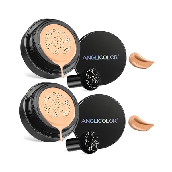 Anglicolor 2PC CC cream fond de teint compact,BB creme Fond de teint couvrant imperfections,Avec contrôle de lhuile,avec tam