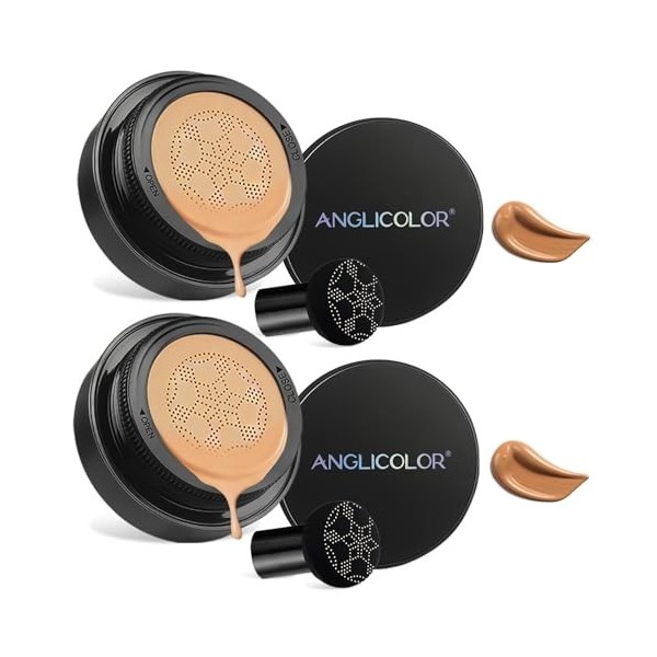 Anglicolor 2PC CC cream fond de teint compact,BB creme Fond de teint couvrant imperfections,Avec contrôle de lhuile,avec tam