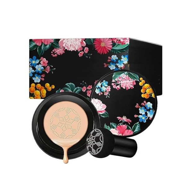 Mushroom Head Air Cushion BB Cream, Long-Lasting Nude Makeup Concealer Base Flawless Moisturizing Brightening Pigment CC Crea