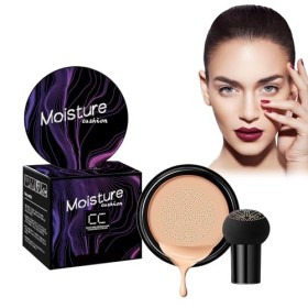 CC Cream, Mushroom Head Air Cushion, BB Cream, Fond de Teint Liquide Hydratant Longue Durée Correcteur Naturel Éclaircissant 