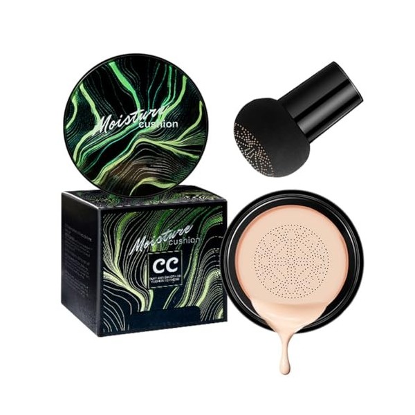 Pilzkopf CC Creme Air Cushion - Fond de teint - Sensation Flawless BB Cream - Contrôle de lhuile - Durable et léger - Lissag