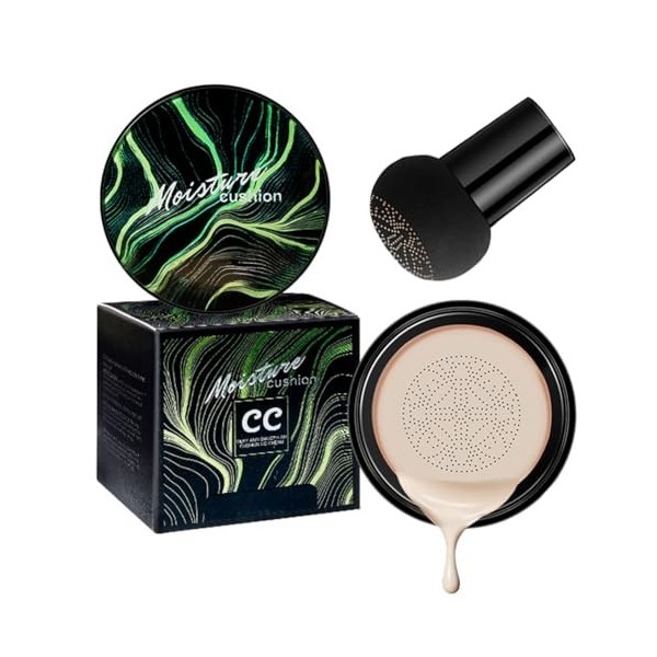 Pilzkopf CC Creme Air Cushion - Fond de teint - Sensation Flawless BB Cream - Contrôle de lhuile - Durable et léger - Lissag