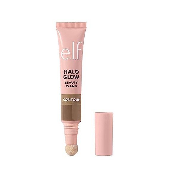 e.l.f. Halo Glow Contour Beauty Wand Bâton de contour liquide pour un look naturel sculpté, formule constructible, végétalien