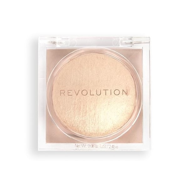 Makeup Revolution Beam Bright Highlighter, All Over Face Glow, Powder To Liquid Formula, 5 Different Shades, Pink Seduction