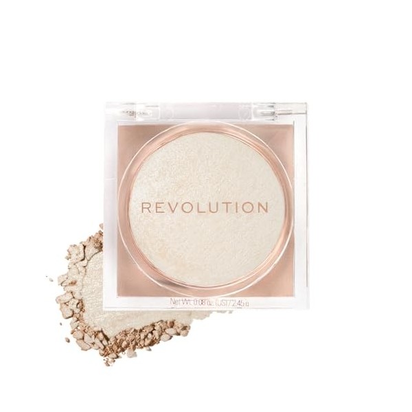 Makeup Revolution Beam Bright Highlighter, All Over Face Glow, Powder To Liquid Formula, 5 Different Shades, Pink Seduction