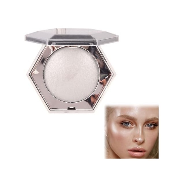 Palette Highlighter Maquillage Illuminateur Poudre,Powder Highlighter,Professional Makeup Highlight,Diamond Highlighter Palet