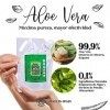 Gel dAloe Vera pour les soins de la peau visage et corps et des cheveux. Extra Hydratant 100% naturel. Nourrissant et adou