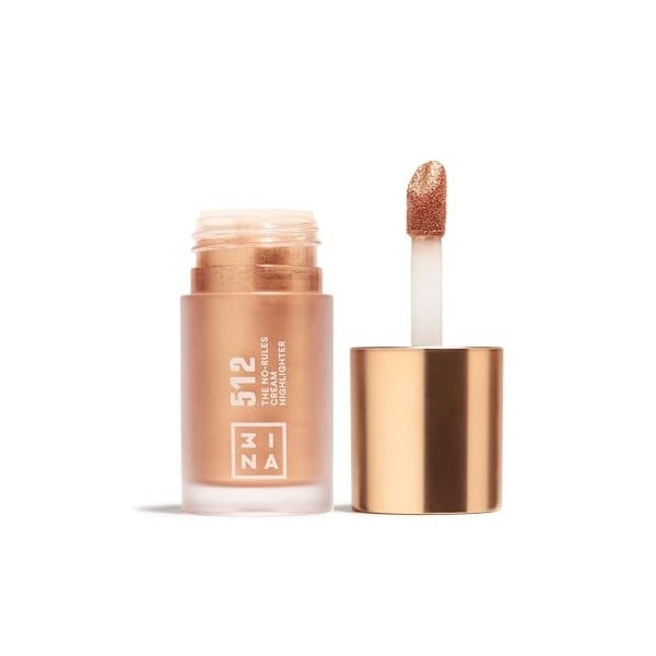 3INA MAKEUP - The No-Rules Cream Highlighter 512 - Highlighter Liquide Highlighter Liquide Or nacrépour Yeux Lèvres et Joues 