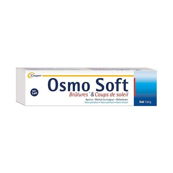 OSMO SOFT - Brûlures et Coups de soleil - Apaise, Réduit la rougeur et Réhydrate - Dès 1 an - Gel - 150 g