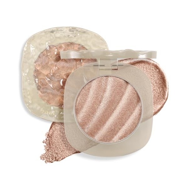 Boobeen Maquillage Highlighter Palette, Poudre de Contour Illuminateur de Brillance Longue Durée pour Visage Eclat Radieux