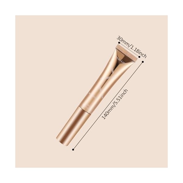 Surligneur Liquide Stick, Bâton de Maquillage Surligneur avec Applicateur Coussin, Illuminateur de Contour Lueur Facial, Liss