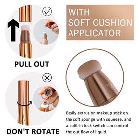 Prreal Surligneur de beauté liquide scintillant pour le visage, bâton de surligneur liquide lisse et crémeux avec applicateur