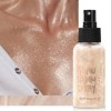 Body Oil Shimmer, Shimmer Lotion Pour Le Corps, Surligneur de Crème Lisse Durable, Body Highlighter, Corps Luminant Huile Liq