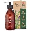 Bionoble Gel Aloe Vera Bio 100% Pur Aloe 200ml - Flacon Verre Recyclable + Pompe - Cheveux Bouclés, Hydratant Crème pour Visa