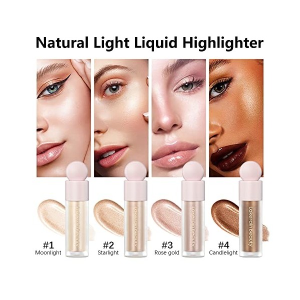 Highlighter Beauté Mural, Lisse Brillance Radiant Liquide Visage Maquillage Corps Highlighter Bâton de Maquillage Bâton, Crèm