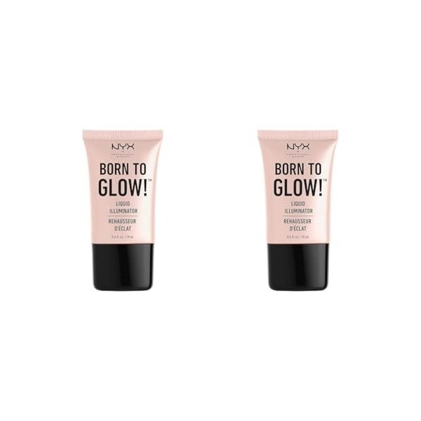 NYX Professional Makeup Highlighter Liquide Multifonction Liquide Born to Glow Liquid Illuminator, Maquillage et Base de Tein