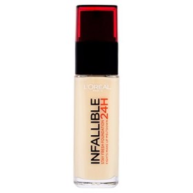 LOréal Paris - Fond de Teint Fluide Infaillible 24h Fresh Wear - Tous Types de Peaux - Teinte, 140 BEIGE DORÉ, 30 ml Lot de