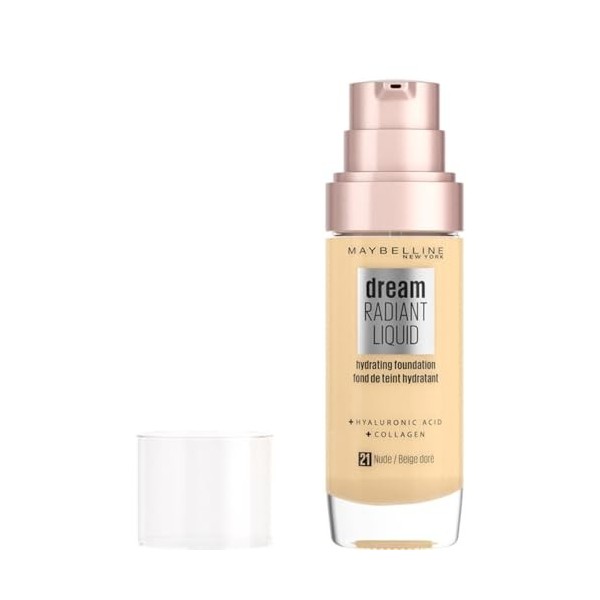 Maybelline New York - Fond de Teint Fluide Perfecteur de Teint - FPS13 - Dream Satin Liquid - Beige Doré 21 - 30 ml