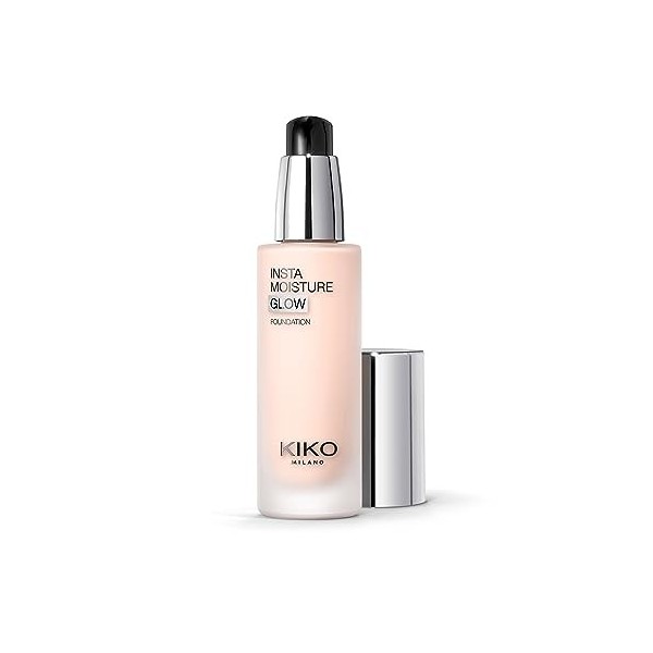 KIKO Milano Instamoisture Glow Foundation 01, Fond De Teint Fluide Hydratant Au Fini Lumineux