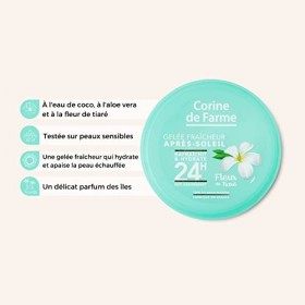 Corine de Farme, Gelée Fraîcheur À l’Aloé Vera, Soin Apaisant Après Soleil, Sans Parabène, Fabriqué Et Conditionné en France,