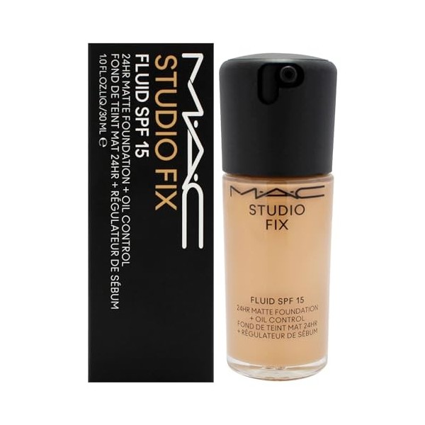 Studio Fix Fluid SPF 15 24Hr Matte Foundation Plus Oil Control - NC40 by MAC for Women - 1 oz Foundation