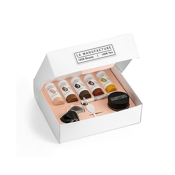 La Manufacture Your Personal Foundation Kit - Fond de Teint Personnalisé, Longue Tenue 12H, Fini Mat, Couvrance Moyenne Modul