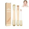 2 en 1 Fond de Teint + Correcteur Anti-Rides,2 In 1 Foundation & Concealer,Correcteur Liquide avec Pinceau,Anti-cernes Anti-p