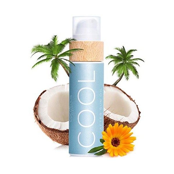 COCOSOLIS COOL Huile après-soleil à lhuile de coco | Huile hydratante corps et soin visage aux huiles bio | Prolonge le bron