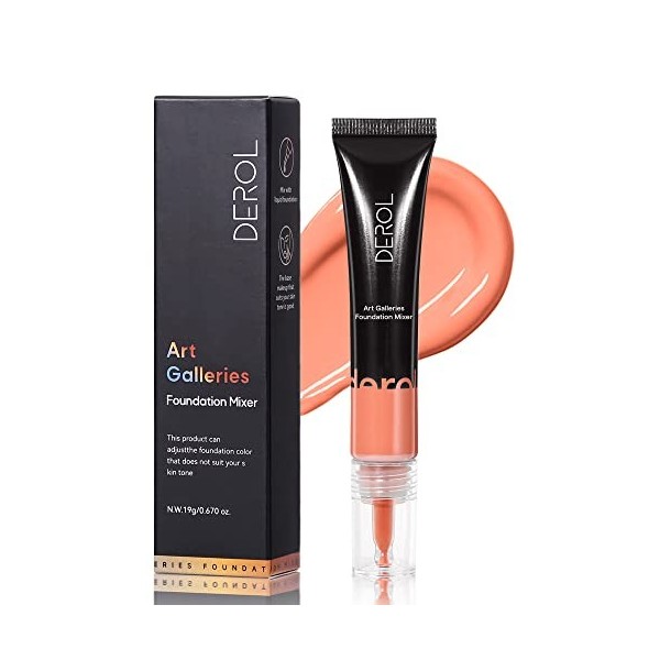 Fond de teint liquide orange, pigment mélangé pour ajuster lombre et le correcteur de couleur, résistant à la sueur, lisse s