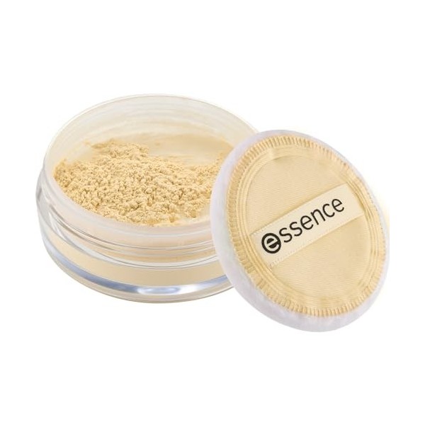 essence BANANA LOOSE POWDER Jaune matifiant, fixant, correcteur de couleur, translucide, mat, végétalien, sans huile, sans pa