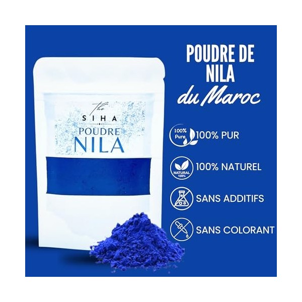 Poudre de Nila - Produit 100% Naturel - Solution Naturelle pour la Peau - Éclaircissante, Hydratante, Améliore le Teint - Sac