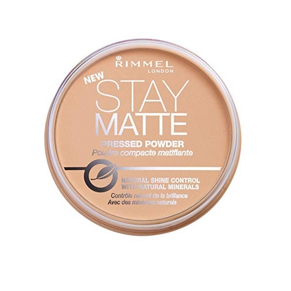 Rimmel - Poudre Compact Stay Matte - Anti-Brillance - Fini Mat et Naturel - 007 Mohair - 14gr