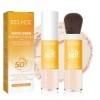 Sitovely Poudre fixatrice de protection solaire naturelle, SPF 50, Sunscreen Setting Powder, Poudre libre pour le visage au f