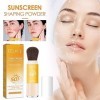 Sitovely Poudre fixatrice de protection solaire naturelle, SPF 50, Sunscreen Setting Powder, Poudre libre pour le visage au f