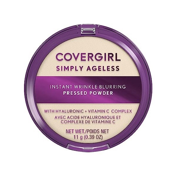 Simply Ageless Instant Wrinkle Blurring Pressed Powder - 100 Translucent by CoverGirl for Women - 0.39 oz Powder