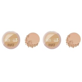 GlamUp Paris - Poudre Matifiante - Poudre Compact Ultra-Légère - Anti-Brillance - Fini Mat et Naturel - N°1 Lot de 2 
