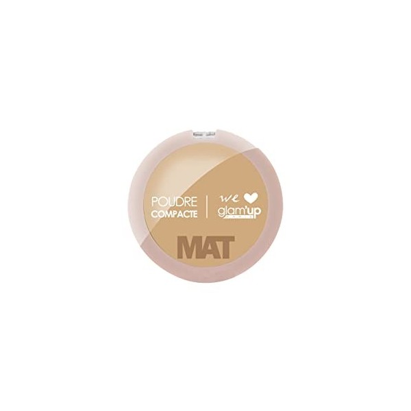 GlamUp Paris - Poudre Matifiante - Poudre Compact Ultra-Légère - Anti-Brillance - Fini Mat et Naturel - N°1 Lot de 2 