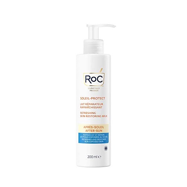 RoC - Soleil-Protect Lait Réparateur Après-Soleil Rafraîchissant - After-Sun - Rafraîchissant et Hydratant - 200 ml