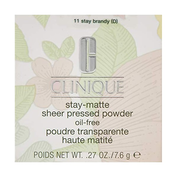 Clinique Stay-mate pure poudre pressée, non. Brandy 11 de séjour d 0,27 Oz Séjour Brandy