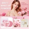 Poudre Gel Matifiante Pour Visage,Contrôle de Lhuile de Poudre Mate,Poudre de Réglage de Maquillage,Poudre Mate Soyeuse,Long