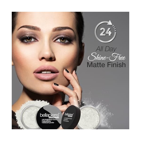 Bellapierre HD Finishing Powder – Poudre Matifiante | Poudre Fixante Haute-Définition | Finition mate sans brillance | Maquil