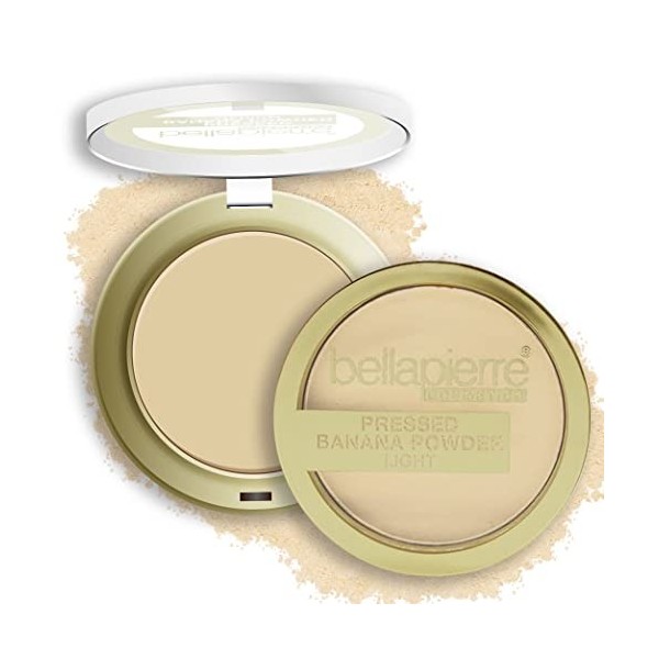 Bellapierre Poudre Fixante Compacte | Poudre légère correctrice de couleur avec protection du maquillage tout au long de la j