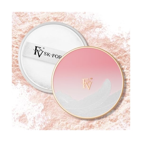 FV Poudre Matifiante,Professional Makeup Poudre Libre Fixante Maquillage Transparente，Baking Powder Réduit la Taille des Pore