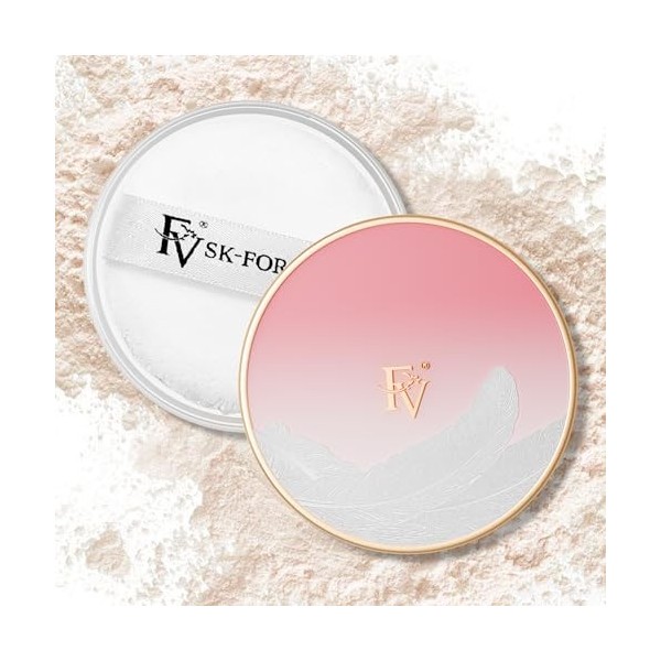 FV Poudre Matifiante,Professional Makeup Poudre Libre Fixante Maquillage Transparente，Baking Powder Réduit la Taille des Pore